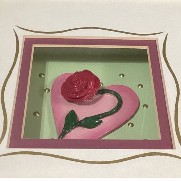 Heart and Rose 3D Framed Wall Decor Picture - Picture 5 of 12